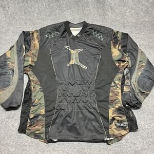 Empire Invert Paintball Jersey Mens XXL Black Camo Long Sleeve Padded Top